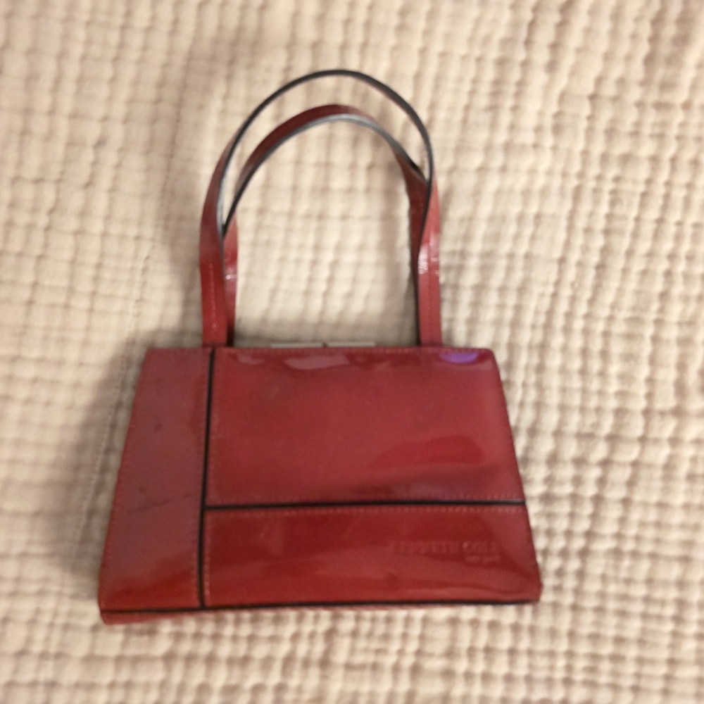 Kenneth Cole New York Red Patent Leather Mini Bag